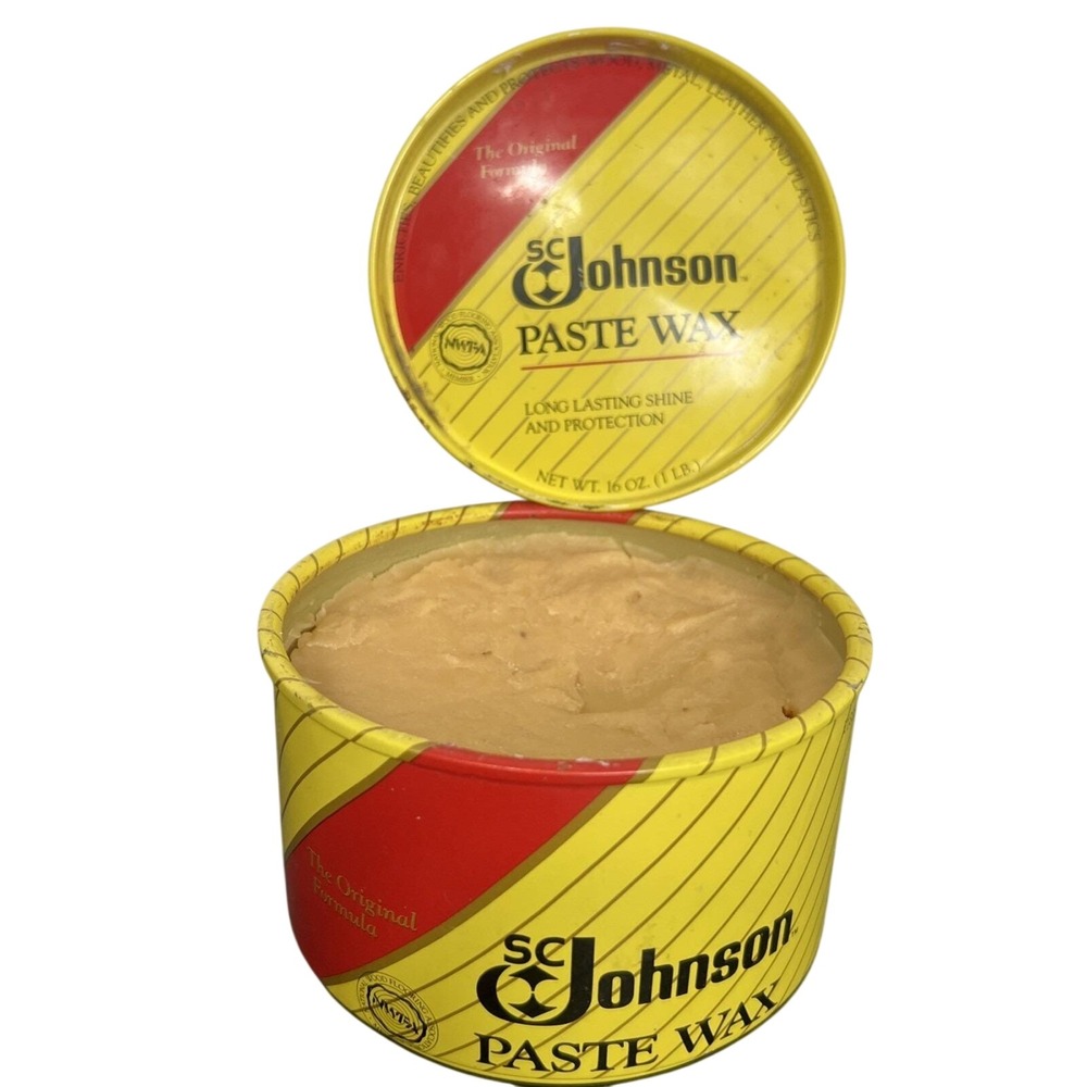 SC Johnson Paste Wax 16 Oz Can 90% Full 1988 Original Formula Discontinued